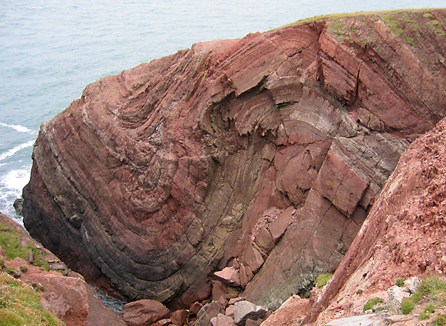 red and brown limestone